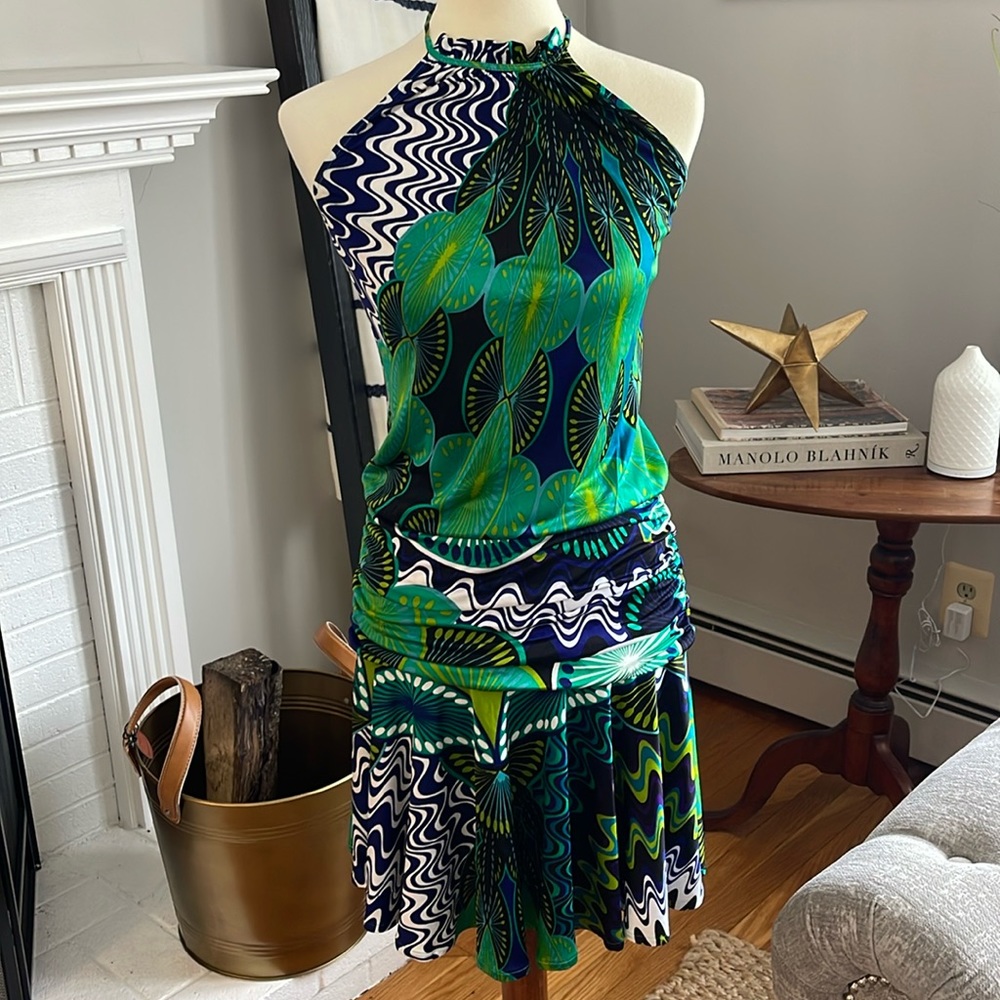 Missoni Green and Blue Patterned Dress